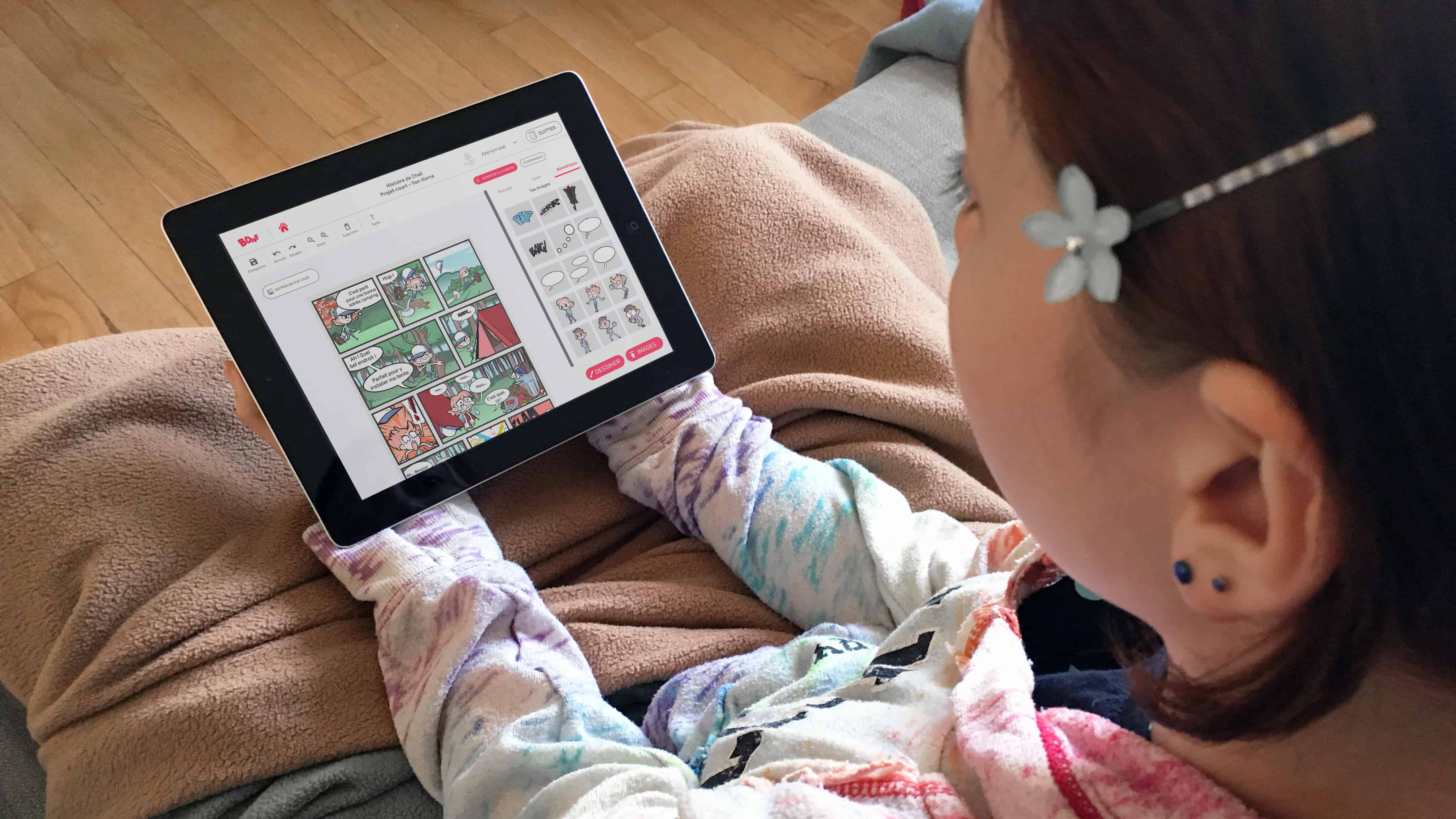 BDnF sur iPad. Créer sa propre BD avec les images du fond patrimonial de la BnF.