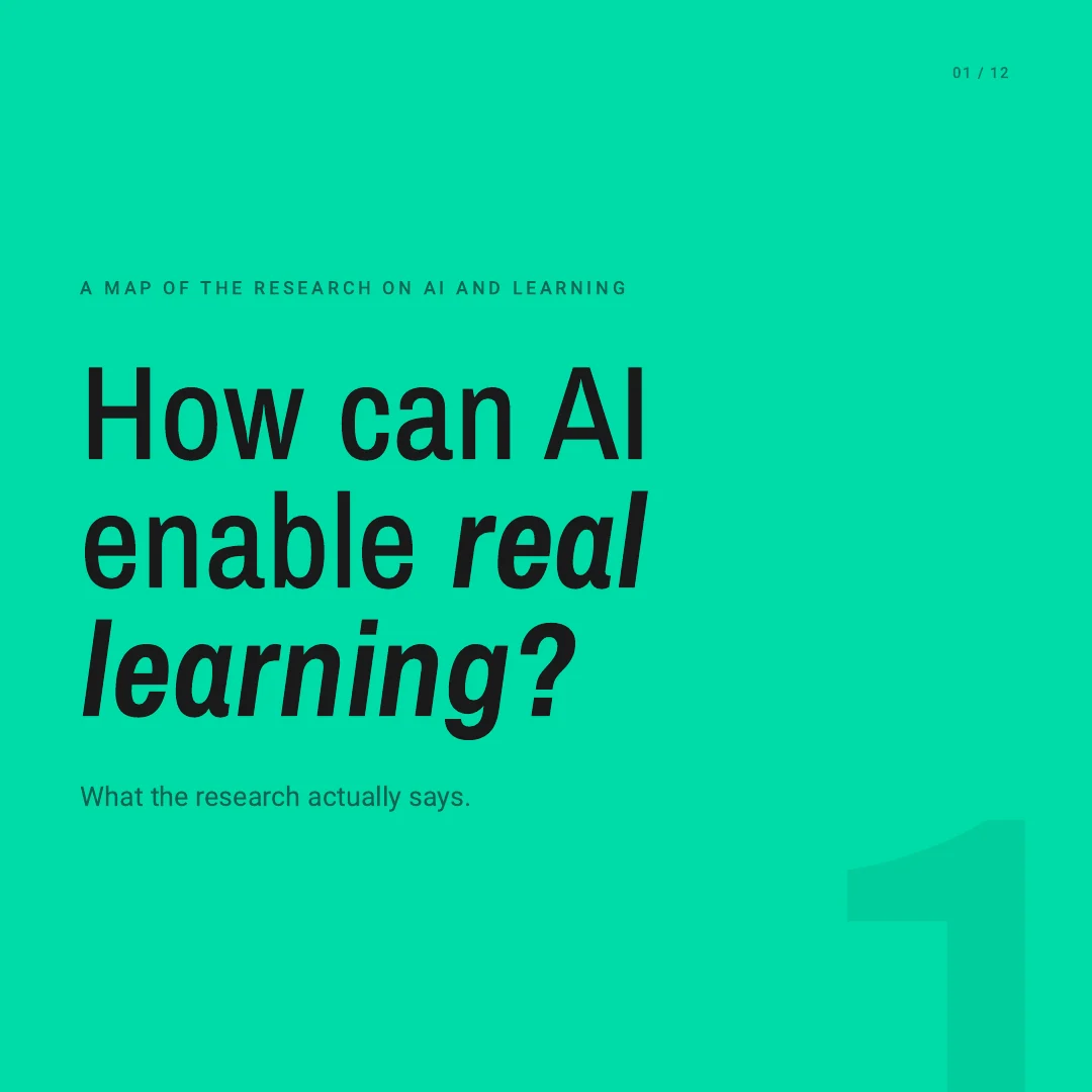How can AI enable real learning?